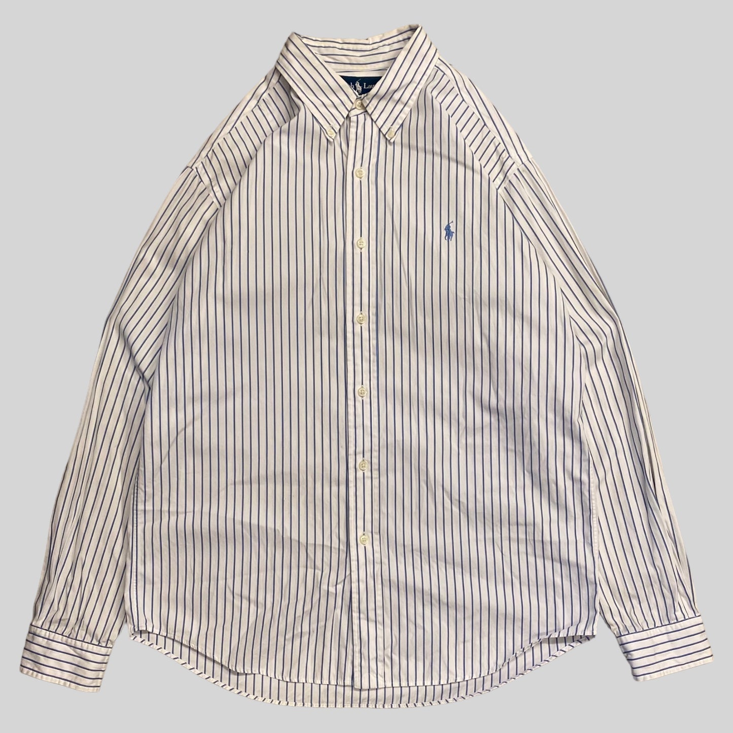 ralph lauren stripe shirt blue