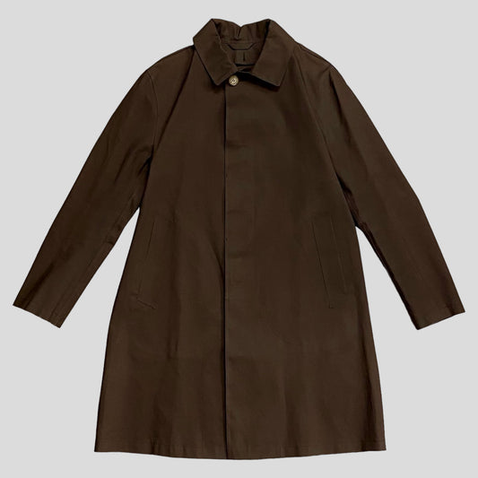 MACKINTOSH soutien collar coat Brown