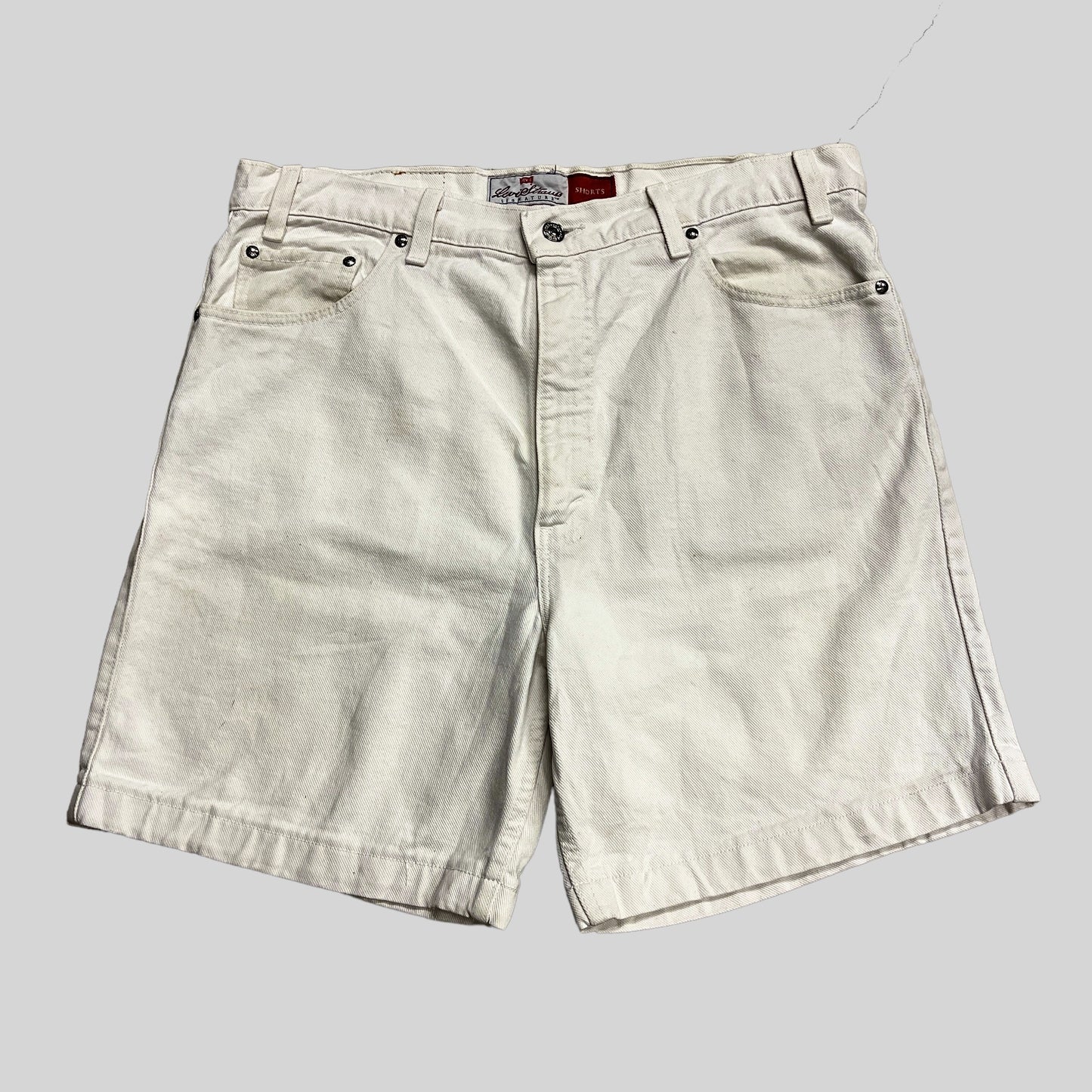 Levi’s540 denim half pants　White