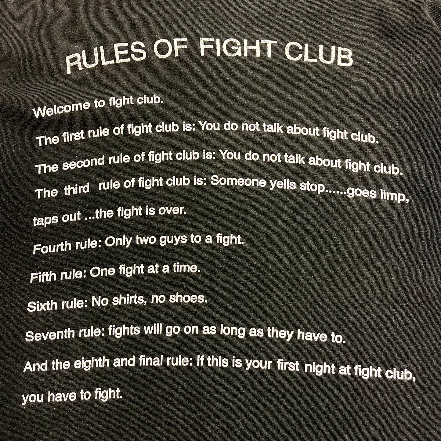 00's FIGHT CLUB T-shirt Black