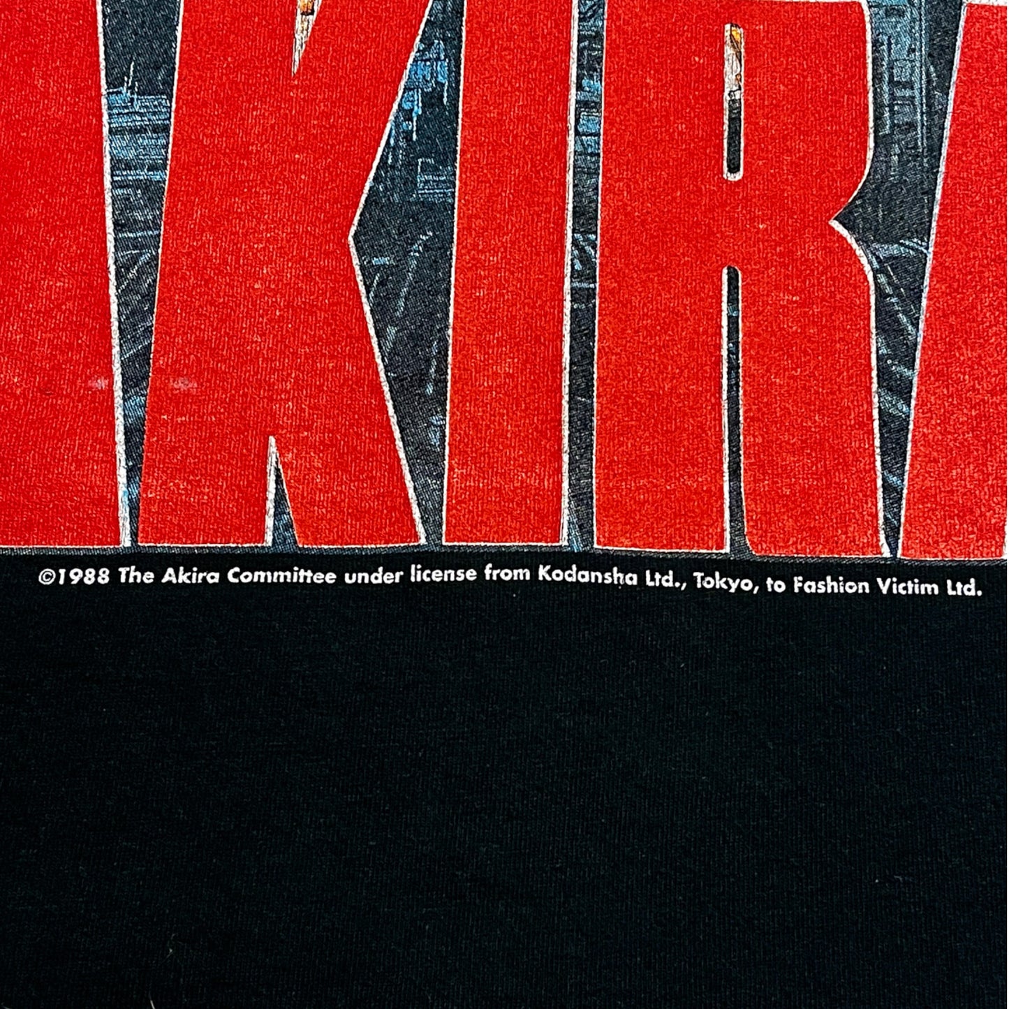 80's AKIRA fashion victim T-shirt Black