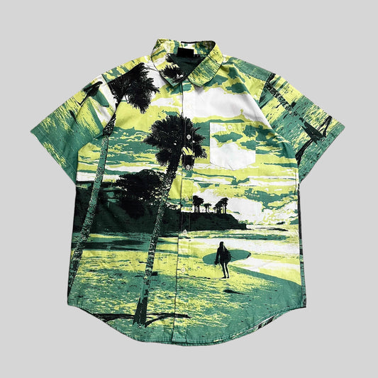 Aloha Shirt Green & Light Green