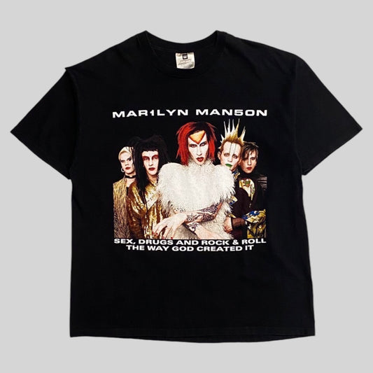 90's MARILYN MANSON T-shirt Black