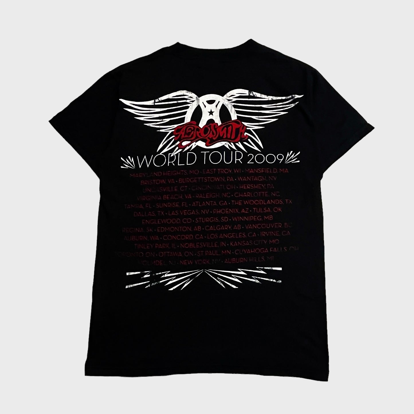 AEROSMITH WORLD TOUR 2009 Tee  Black