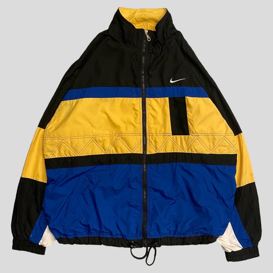 90's NIKE nylon jacket Black/yellow