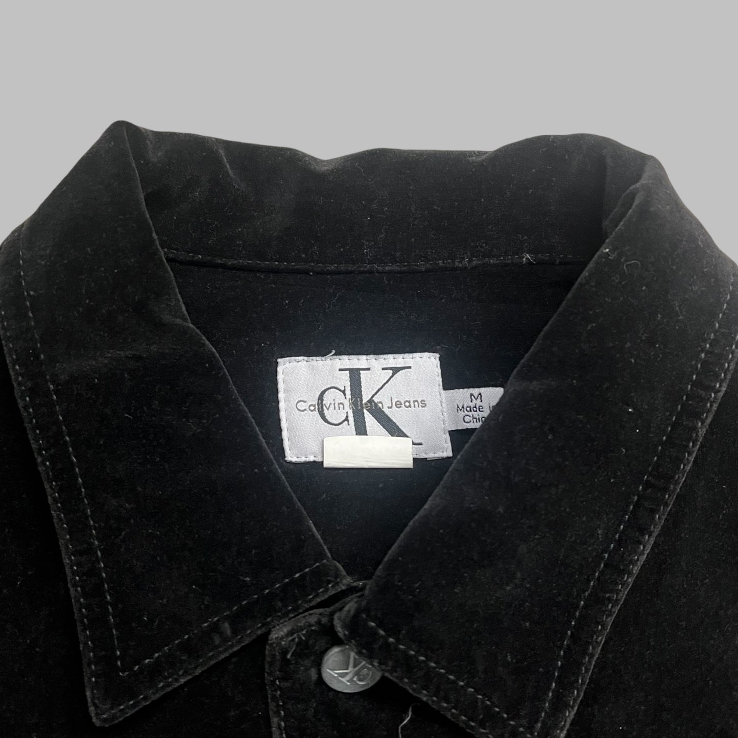 Calvin Klein Velour Jacket Black