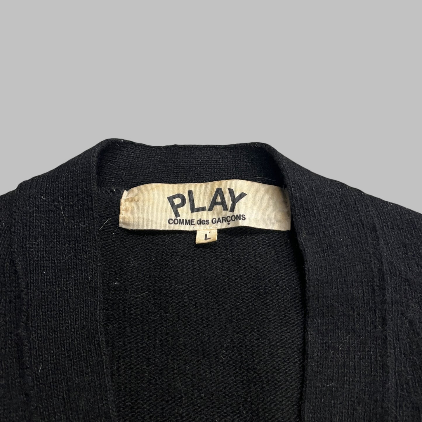 Comme Des Garçons Play Cardigan Black