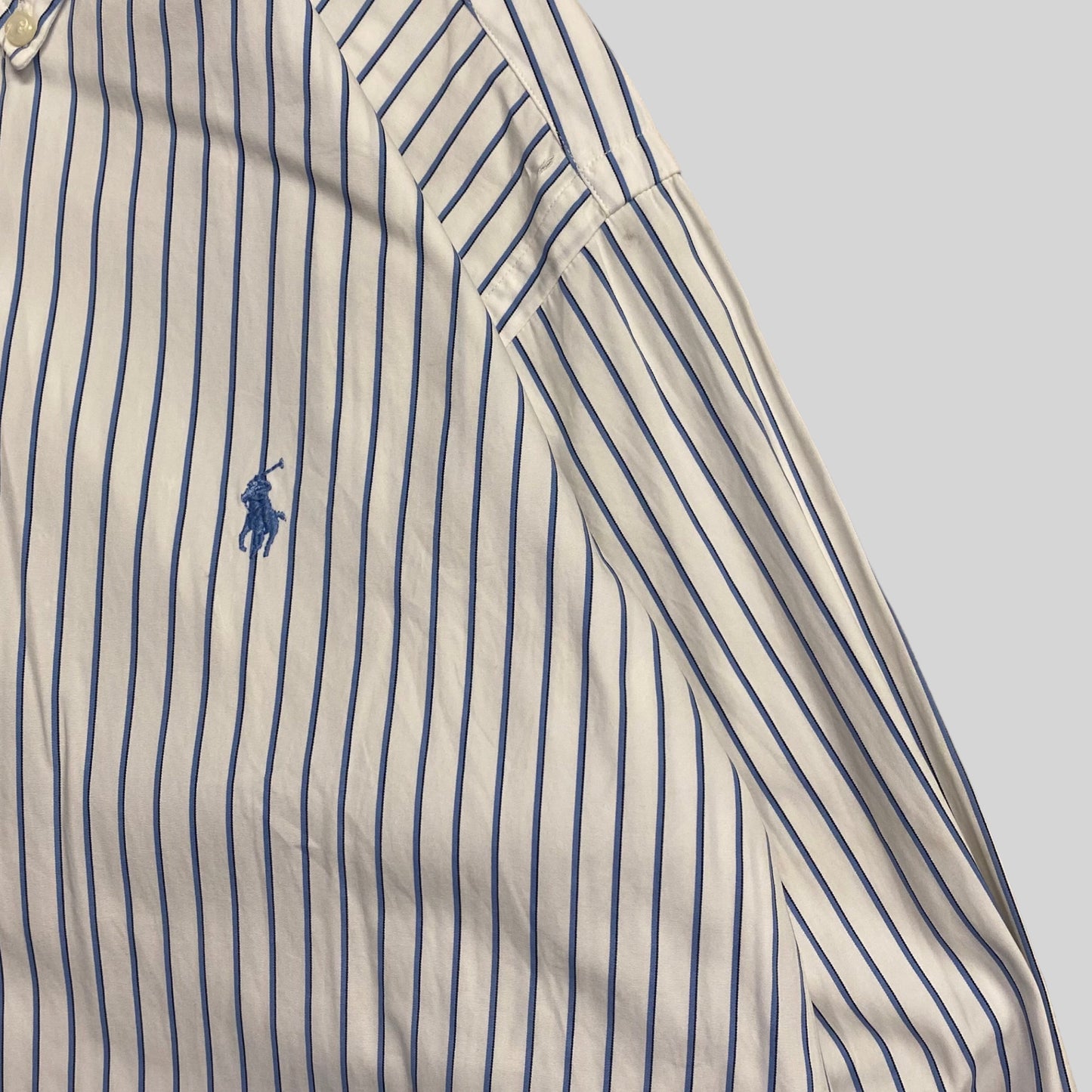 ralph lauren stripe shirt blue