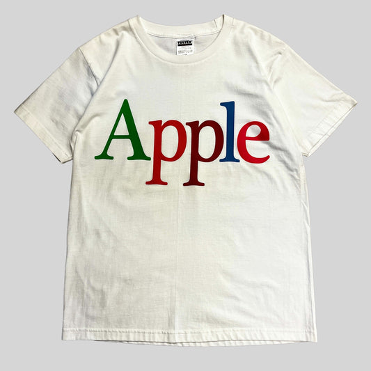 Apple print tee White