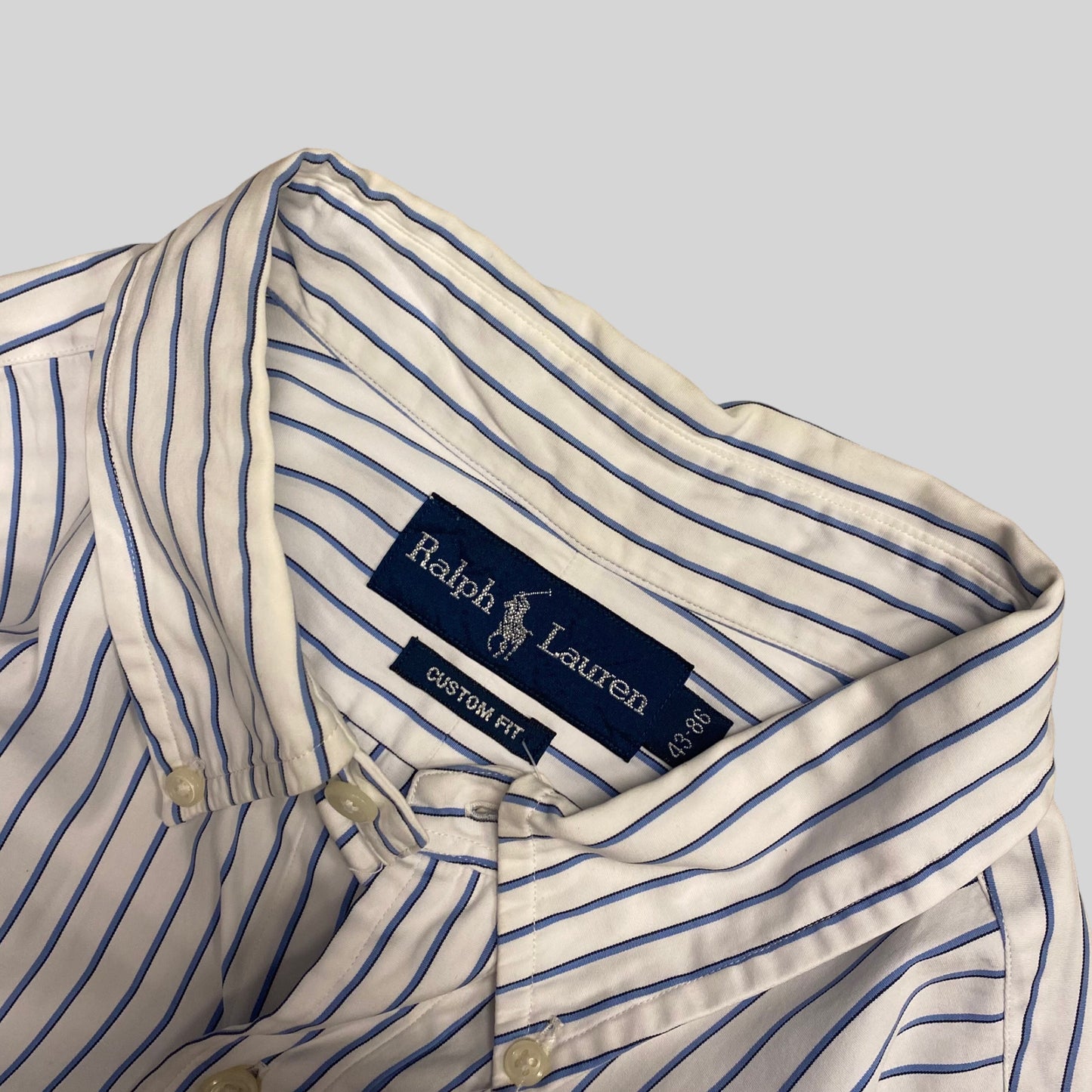 ralph lauren stripe shirt blue