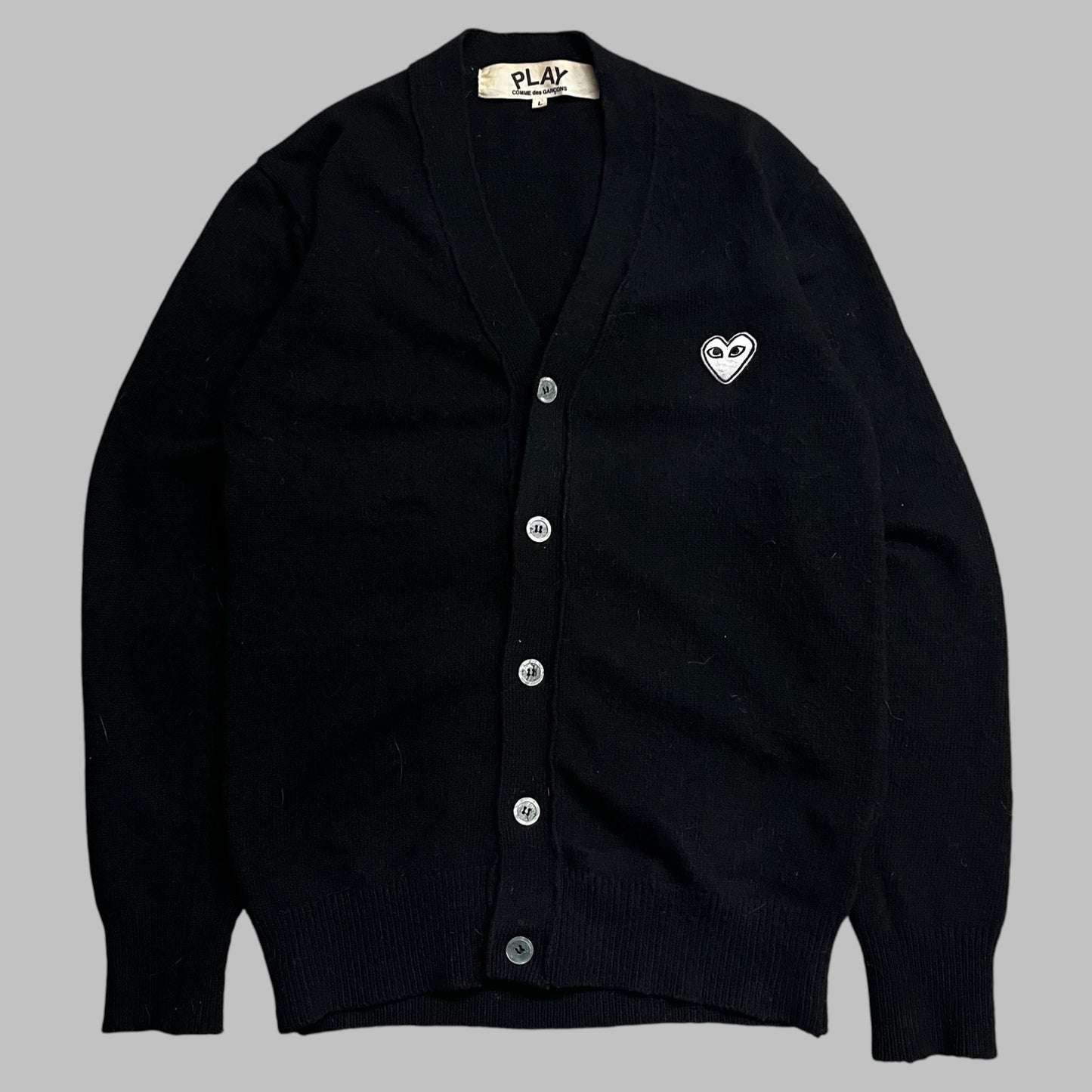 Comme Des Garçons Play Cardigan Black