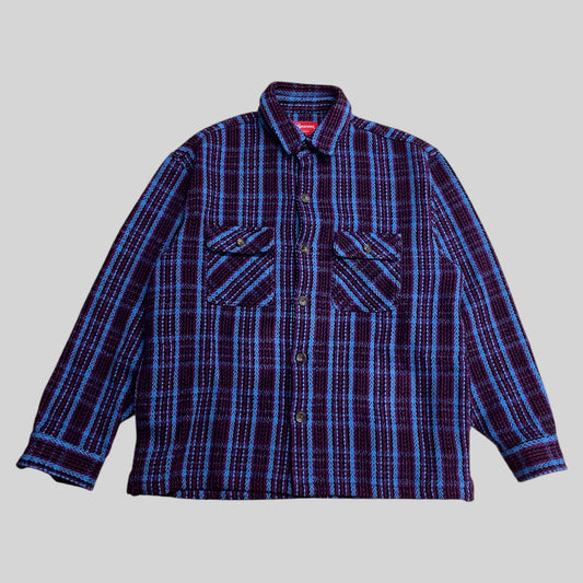 22AW Supreme Heavy Flannel Shirt　purple