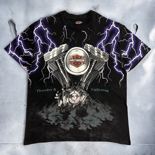 90’s HARLEY -DAVIDSON Thunder&Lightning T-shirt