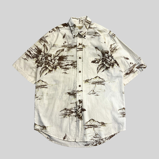 Aloha shirt beige