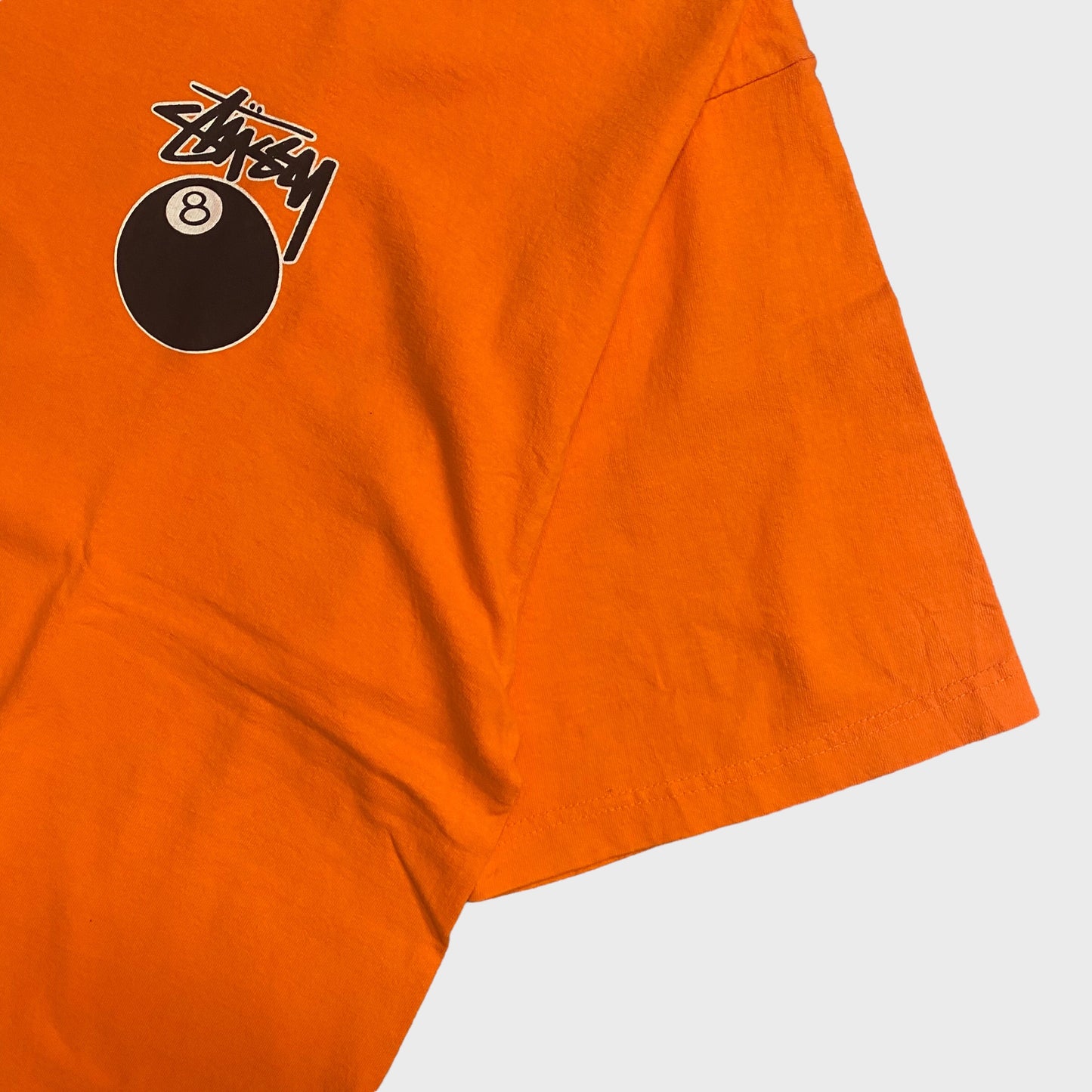 00's STUSSY tee orange 8ball