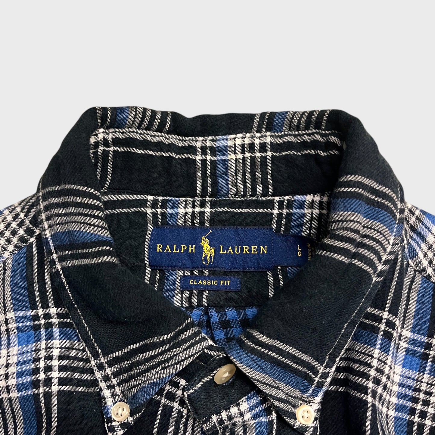 Ralph Lauren flannel check shirt Blue