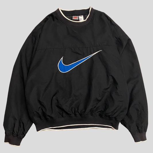 90's NIKE nylon pullover Black/Blue