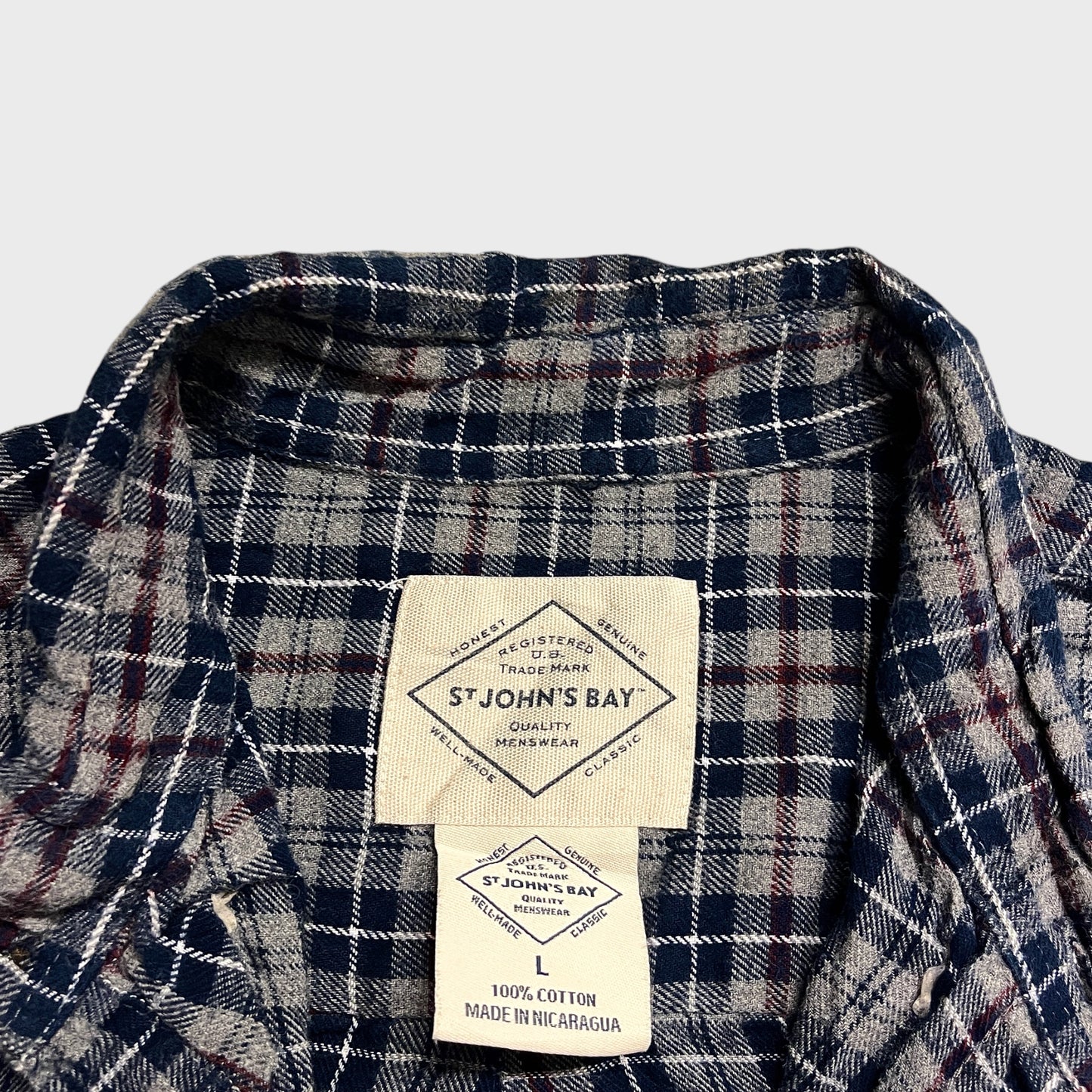 ST.JOHN’S BAY flannel check shirt Gray