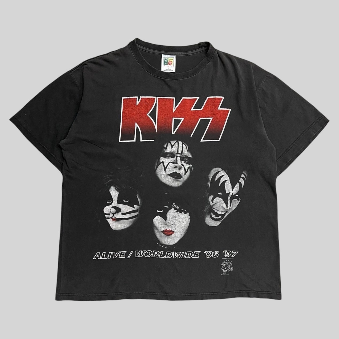 90's KISS ALIVE WORLDWIDE"96.97 tour band T-shirt