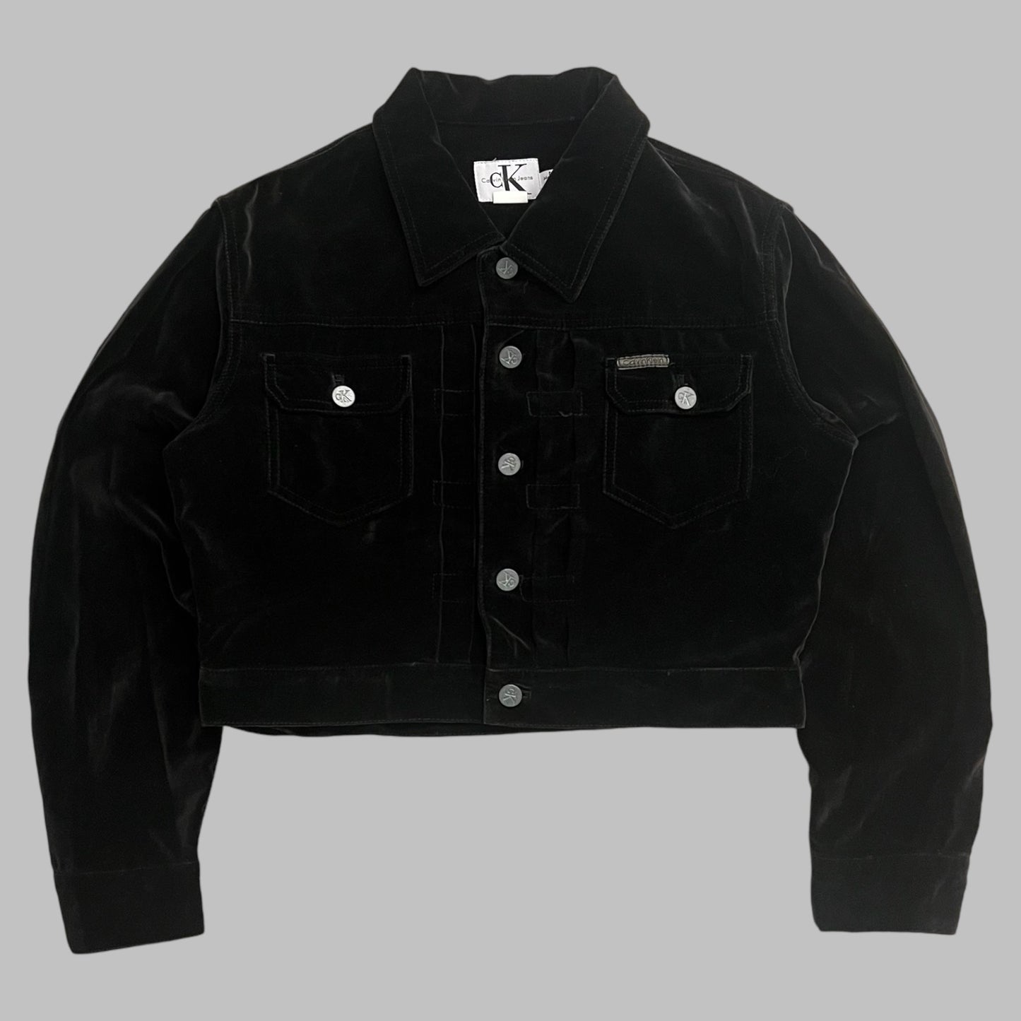 Calvin Klein Velour Jacket Black