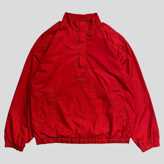 90's NIKE nylon half zip jacket Red