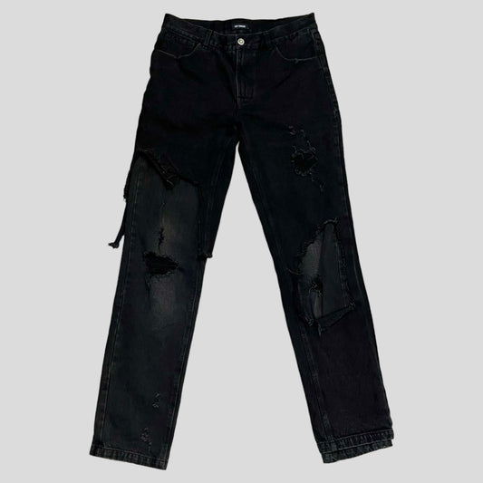 Rafsimons Destroy Layered Denim black