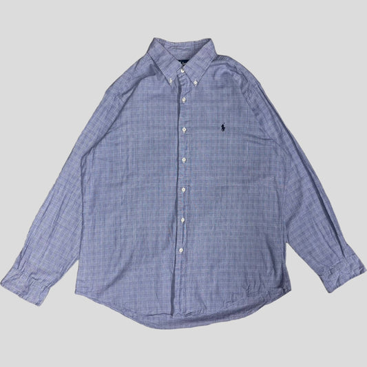 Ralph Lauren Check Shirt Blue Navy White