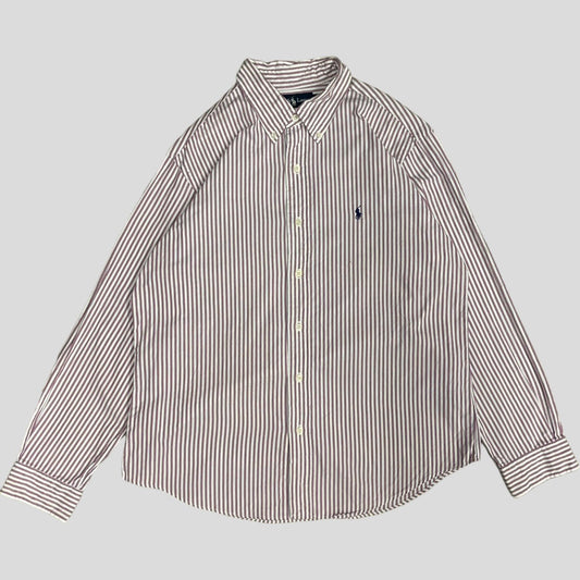 Ralph Lauren Stripe Shirt Light Purple White